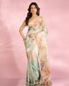 Sea Green Peach Elegance Saree